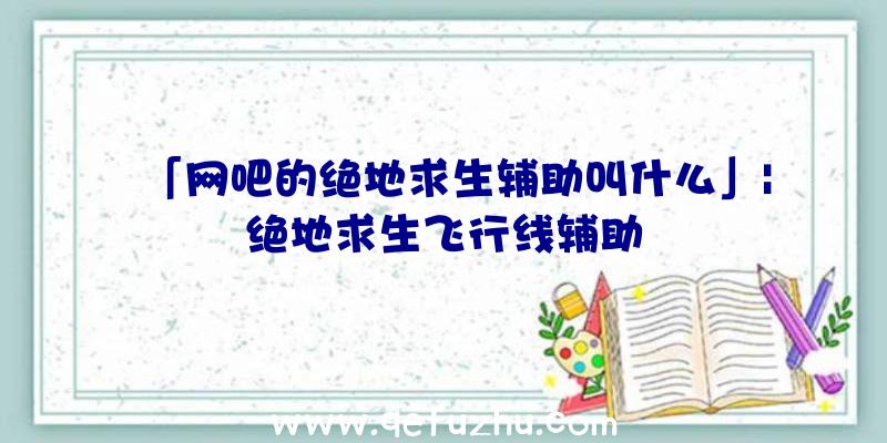 「网吧的绝地求生辅助叫什么」|绝地求生飞行线辅助